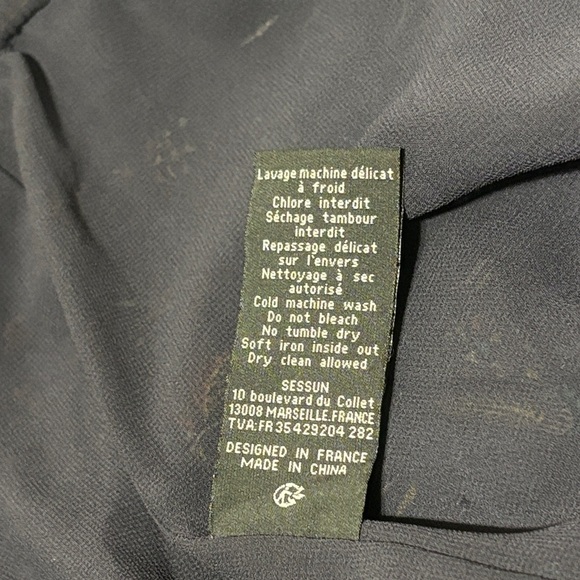 Sessùn V-NECK ROMPER WITH SELF-TIE WAIST -NAVY - Picture 7 of 7